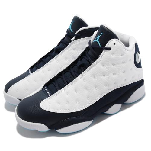 Nike 籃球鞋 Air Jordan 13 Retro 男鞋 經典款 復刻 喬丹 皮革 舒適 穿搭 白 藍 414571-144 [ACS 跨運動]