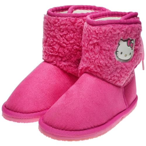 兒童保暖雪靴HELLO KITTY凱蒂貓靴子雪靴21cm 710385【卡通小物】