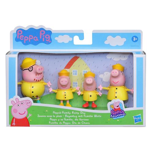 【 Peppa Pig 】粉紅豬小妹 佩佩豬家庭角色組-雨衣款(F2171)