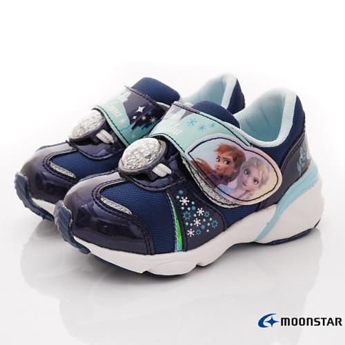 MOONSTAR-日本月星頂級童鞋 -迪士尼冰雪運動款(DNC12825深藍-15-19cm)