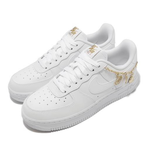 Nike 休閒鞋 W Air Force 1 07 LX 女鞋 金項鍊 Lucky Charms 小白鞋 白色 DD1525100 [ACS 跨運動]