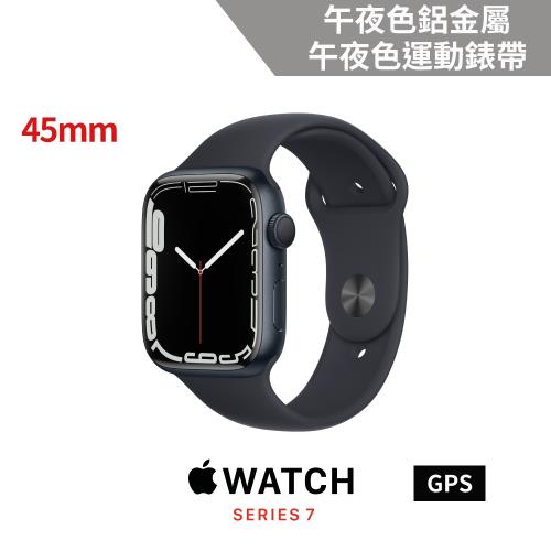 Apple Watch S7 GPS 45mm 午夜色鋁金屬錶殼+午夜色運動錶帶