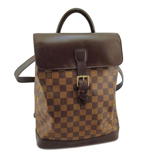 稀有款！LV Damier 棋盤格紋帆布後背包(展示品)