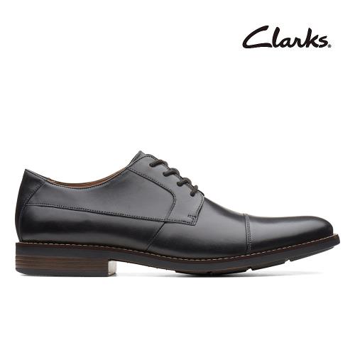 【Clarks】Becken Cap 一字頭紳士皮鞋 黑色(CLM23139D)