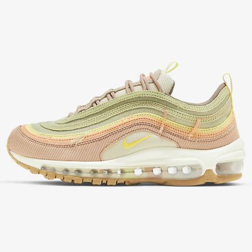 Nike Air Max 97 女鞋 休閒 氣墊 燈心絨 拼接 綠黃粉【運動世界】DQ5073-381