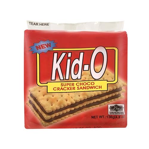 KID-O三明治餅乾-巧克力口味17g x8入【愛買】