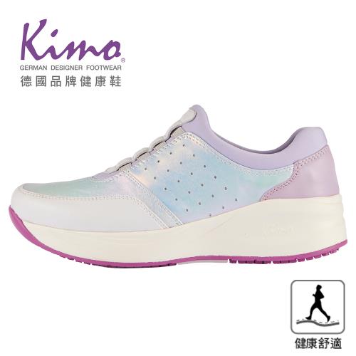 Kimo德國品牌健康鞋-專利足弓支撐-質感珠光羊皮萊卡健康鞋 女鞋 (炫光紫 KBBSF160109)