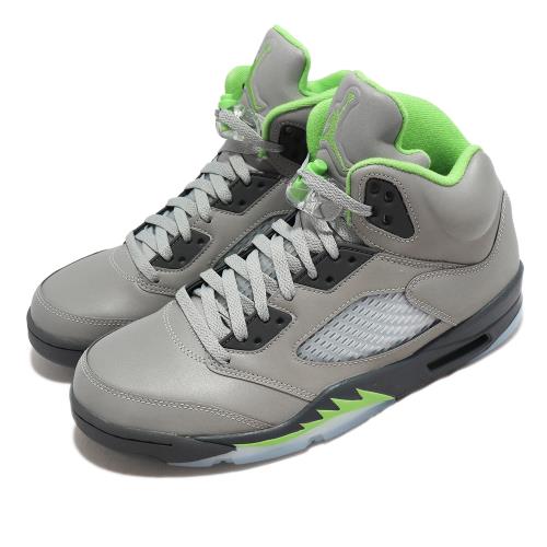 Nike 休閒鞋 Air Jordan 5 Retro 男鞋 銀灰 綠 AJ5 5代 反光 喬丹 荔枝皮 DM9014-003 [ACS 跨運動]