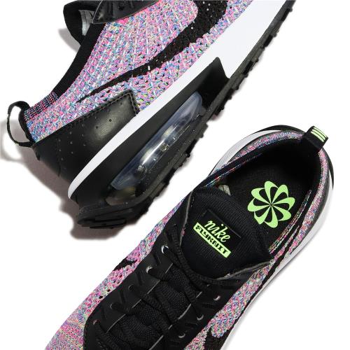 Nike 休閒鞋Wmns Air Max Flyknit Racer 女鞋紫粉黑路跑氣墊運動鞋