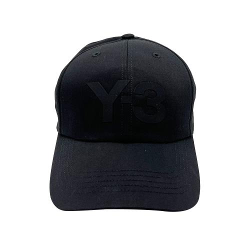 【Y-3】品牌Logo棉質棒球帽(黑)