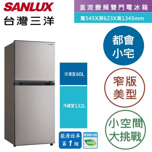 【SANLUX 台灣三洋】192L 變頻雙門冰箱(SR-C192BV1)