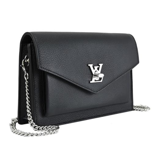 Louis Vuitton Mylockme Chain Pochette Black Calf