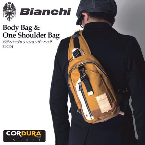 【Bianchi】日本 CORDURA尼龍 斜背包 腳踏車包 B5 單肩後背包 厚背帶 牛皮 側背包【BLCI01】