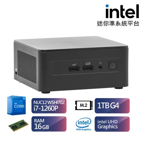 Intel NUC 平台【干天狂刀】十二核心迷你電腦 (i7-1260P/16G/1TB SSD)