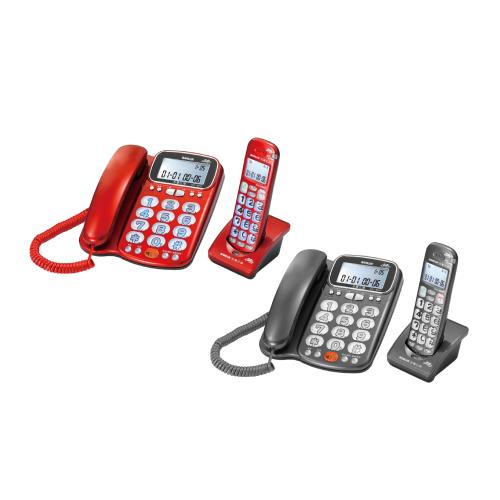 【SANLUX 台灣三洋】數位無線電話機 子母機 大音量 重聽者適用 停電適用 家用電話-2色 (DCT-8916)