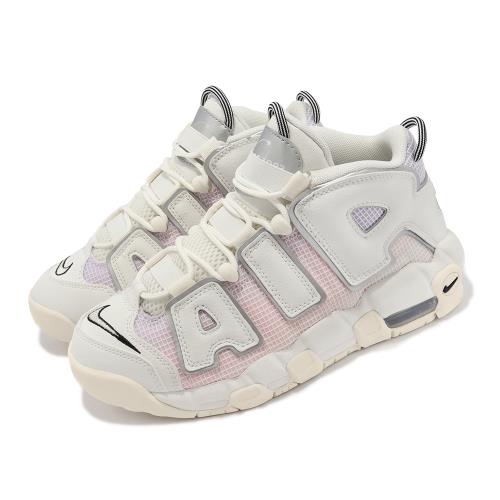 Nike 休閒鞋Air More Uptempo GS 大童鞋女鞋米白粉紫漸變大AIR DQ0514