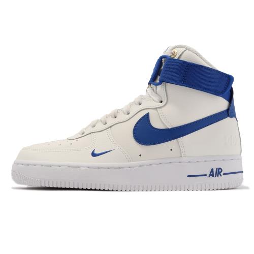 Nike 休閒鞋Wmns Air Force 1 HI SE 女鞋白藍AF1 高筒40週年魔鬼氈