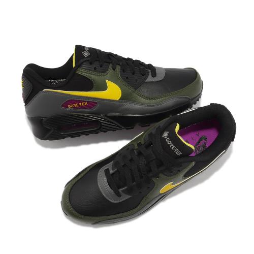 Nike 休閒鞋Air Max 90 GTX 男鞋黑灰黃GTX 防水氣墊經典DJ9779-001