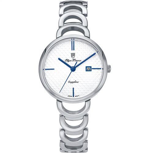 【Olym Pianus 奧柏錶】 靜謐時光石英腕錶 (2490LS)藍針 福利品出清
