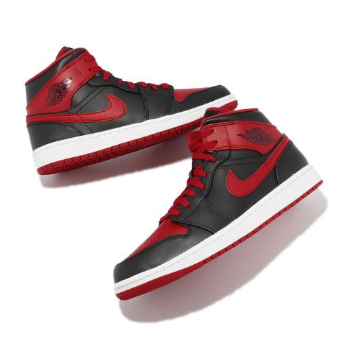 Nike Air Jordan 1 Mid Alternate Bred 男鞋黑紅經典AJ1 DQ8426-060