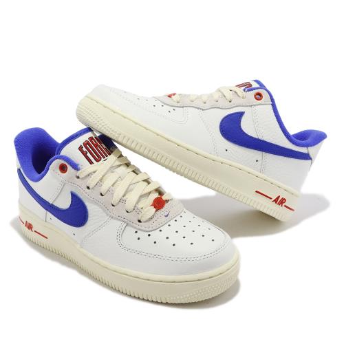 Nike Wmns Air Force 1 07 LX 女鞋白藍紅Command Force 奶油底DR0148