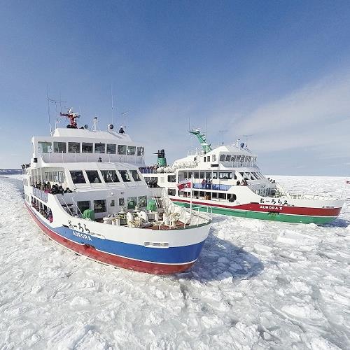 北海道破冰船、企鵝雪地漫步、精靈露台.螃蟹溫泉六日單人券