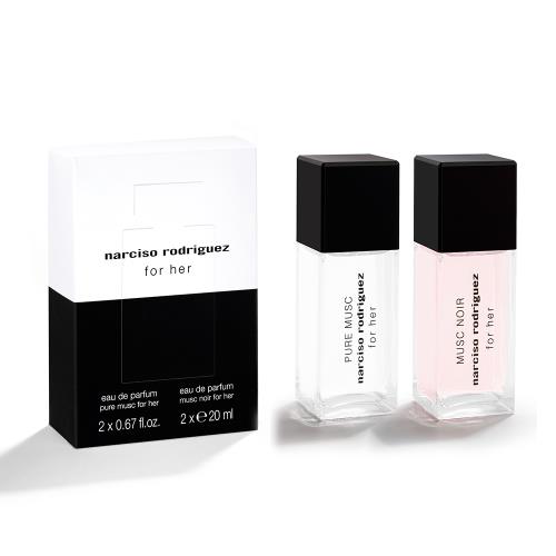 NARCISO RODRIGUEZ】疊香禮盒-純粹繆思淡香精20ml+深情繆思淡香精20ml