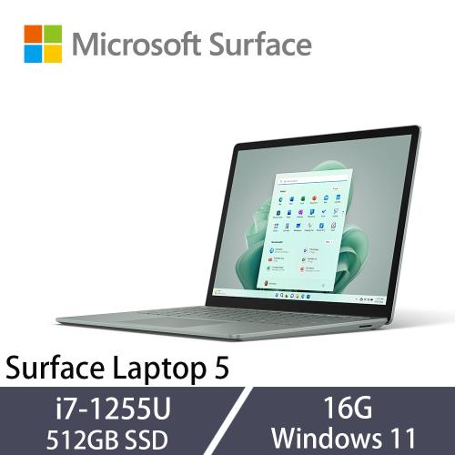 Microsoft微軟 Surface Laptop 5 13吋 觸控筆電 i7-1255U/16G/512GB/Win11/RBG-00060 綠