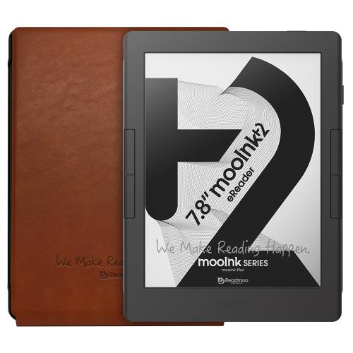 mooInk Plus 2 7.8 吋直掀式保護殼-楓木棕