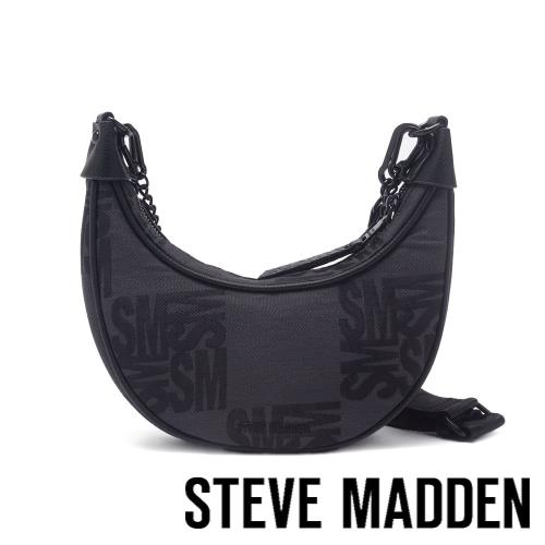 STEVE MADDEN-BPERTH 印花斜背半月包-黑色