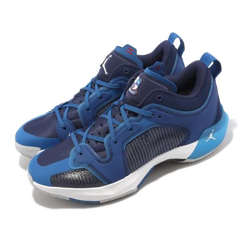 Nike 籃球鞋 Air Jordan XXXVII Low PF Fraternity 藍 男鞋 低筒 喬丹 DV9908-401