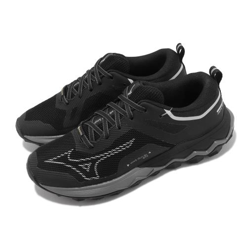 Mizuno 慢跑鞋Wave Ibuki 4 GTX 女鞋黑灰防水塗層輪胎大底美津濃路跑競