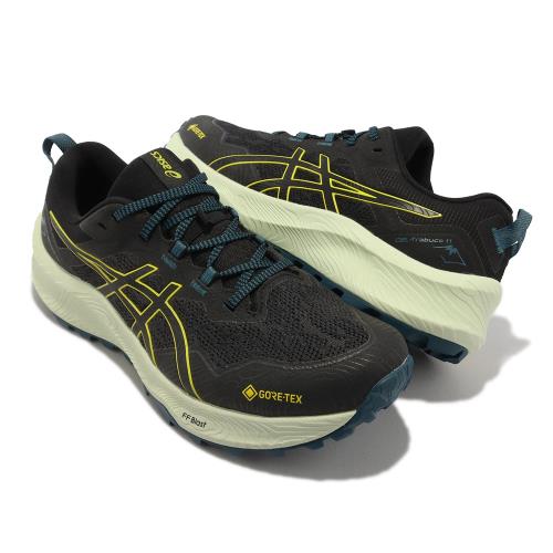 Asics 越野跑鞋GEL-Trabuco 11 GTX 男鞋黑黃防水亞瑟膠緩震戶外亞瑟士