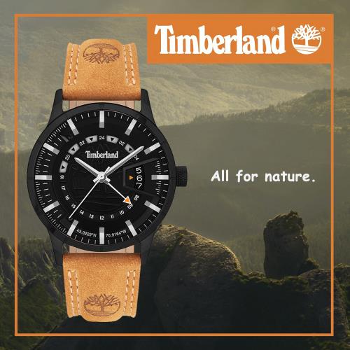 Timberland 時尚兩地時間手錶-卡其/42mm TDWGB2201504|Timberland|Her