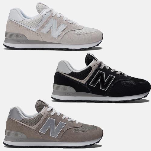 New Balance 574 男鞋女鞋休閒鞋白灰/黑/灰【運動世界】ML574EVW-D