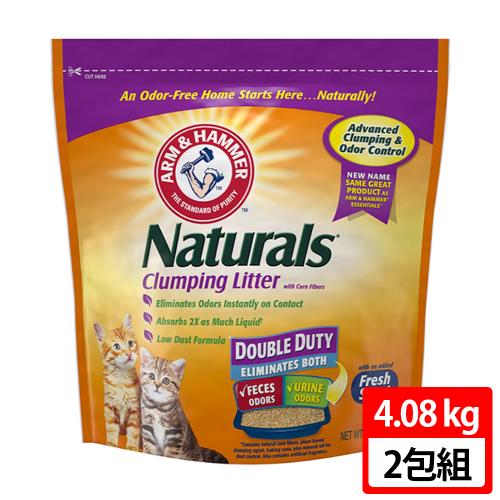 【ARM&HAMMER 美國鐵鎚牌】加強除臭玉米砂 4.08kg/9LB 兩包組