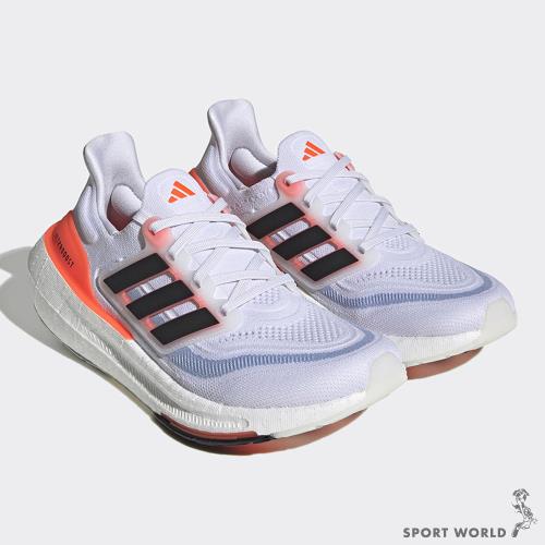 ADIDAS ULTRABOOST LIGHT 女鞋慢跑Boost 中底避震透氣白黑橘HQ6353