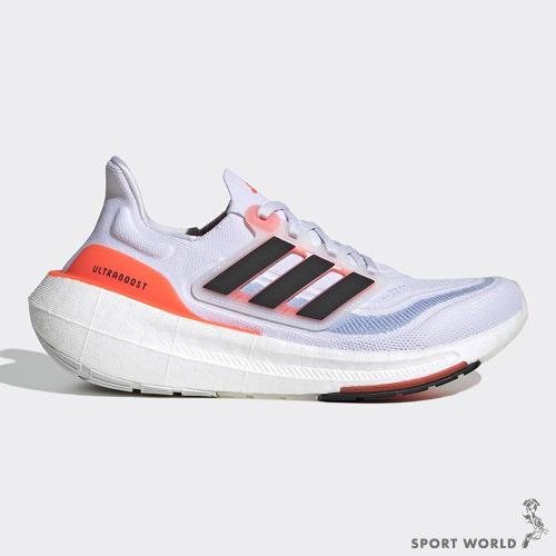 ADIDAS ULTRABOOST LIGHT 女鞋慢跑Boost 中底避震透氣白黑橘HQ6353