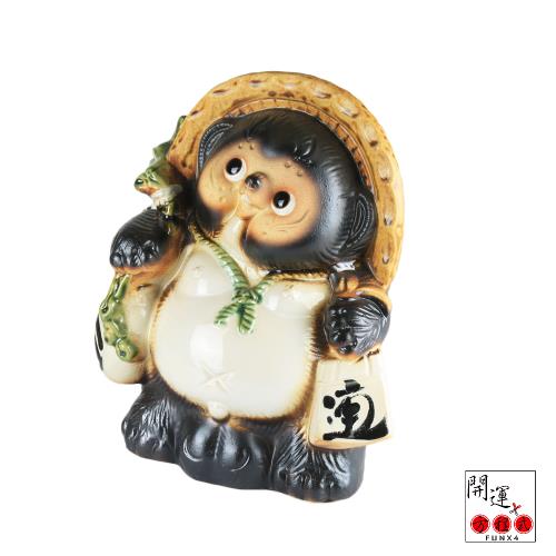 開運方程式-日本製信樂燒招財狸貓TANUKI(吉祥物/日式料理/居酒屋開運