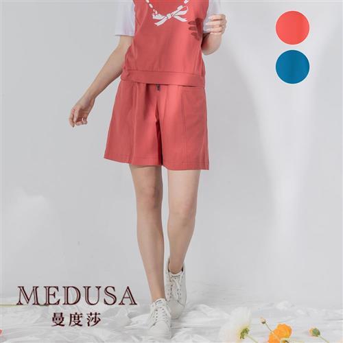 現貨【MEDUSA 曼度莎】寬口抽繩運動風棉短褲 - 2色（M-XL）｜女短褲 運動短褲 棉短褲