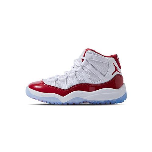 Nike Jordan 11 Retro (PS) 中童白紅經典透氣休閒運動籃球鞋378039-116