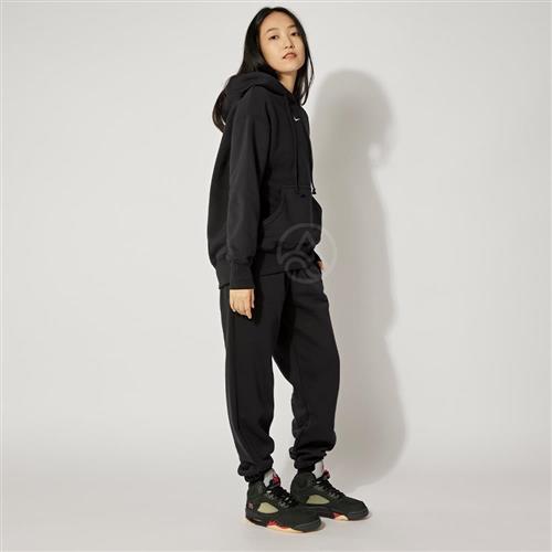 Nike As W Nsw Phnx Flc Os Po Hoodie 女款 黑色 口袋 帽T 長袖 DQ5861-010