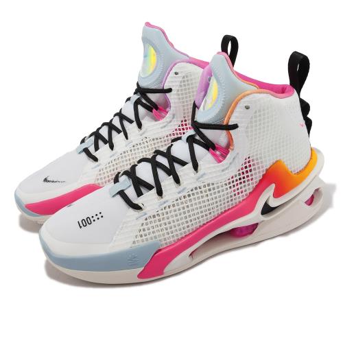 Nike 籃球鞋Air Zoom G.T. Jump EP 男鞋白粉橘氣墊緩震FJ7065-100|籃球