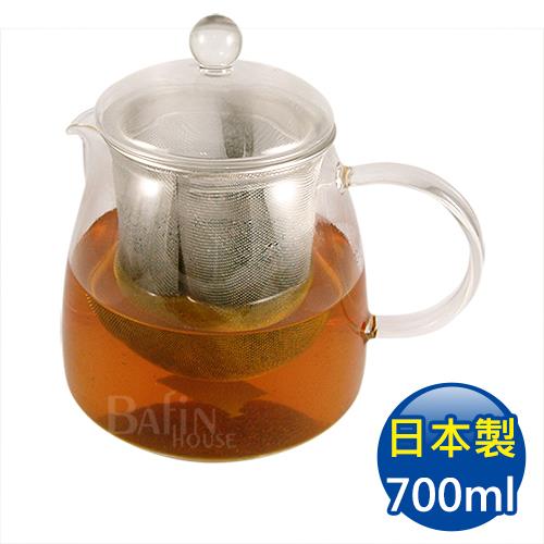 【日本 HARIO】耐熱泡茶玻璃壺 附濾網 700ml (CHEN-70T) 