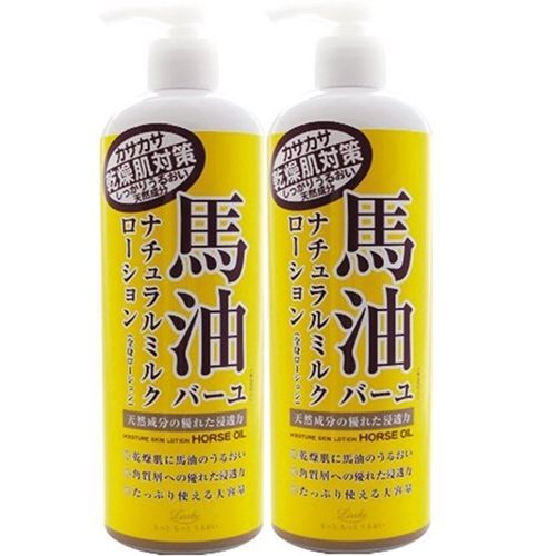 【日本Loshi 馬油】天然潤膚乳液/霜 485mlx2入組