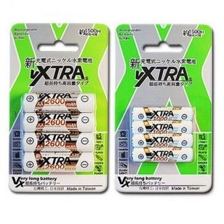 【VXTRA】低自放充電電池-3號2600mAh-4入+4號1000mAh-4入(共8入)