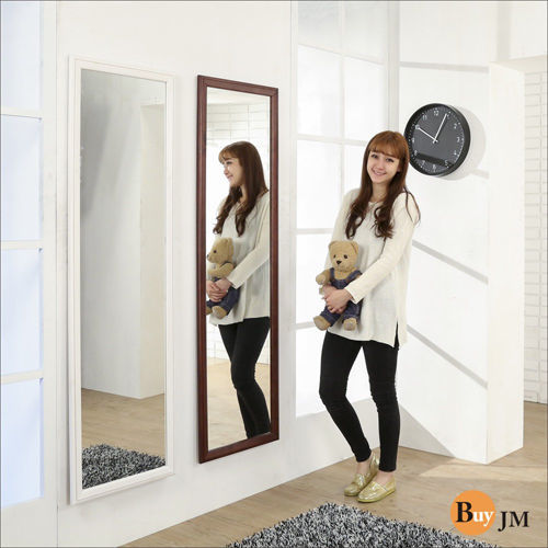 《BuyJM》造型實木壁鏡/穿衣鏡/二色可選/高159*寬47.5