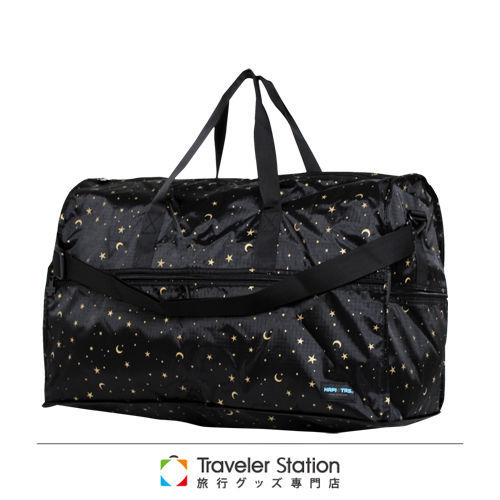 《Traveler Station》HAPI+TAS 摺疊圓形旅行袋(大)新款-169星空黑