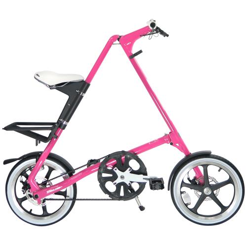 STRiDA速立達 16吋LT碟剎折疊單車(三角形單車)-粉紅