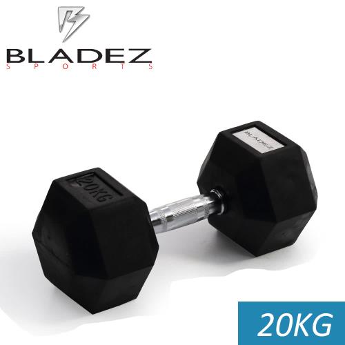 【Bladez】六角包膠啞鈴-20KG